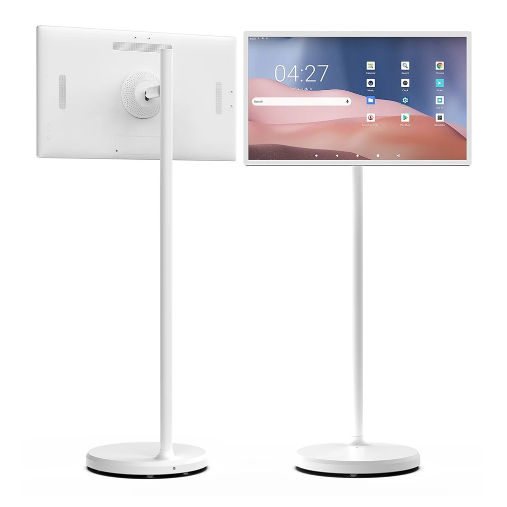 24 cale swobodnie poruszający się gigantyczny tablet z systemem Android, wifi 6, RJ45, HDMI w, wbudowana bateria, aparat, rysik, sklep google play, tiktok, Ins