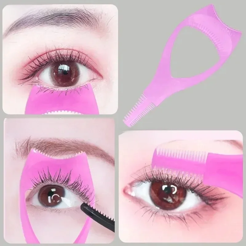 Applicateur de bouclier de Mascara Portable en plastique, aide au Guide des cils, peigne, recourbe-cils pour femmes et filles, outils de maquillage pour les yeux, 1/3 pièces