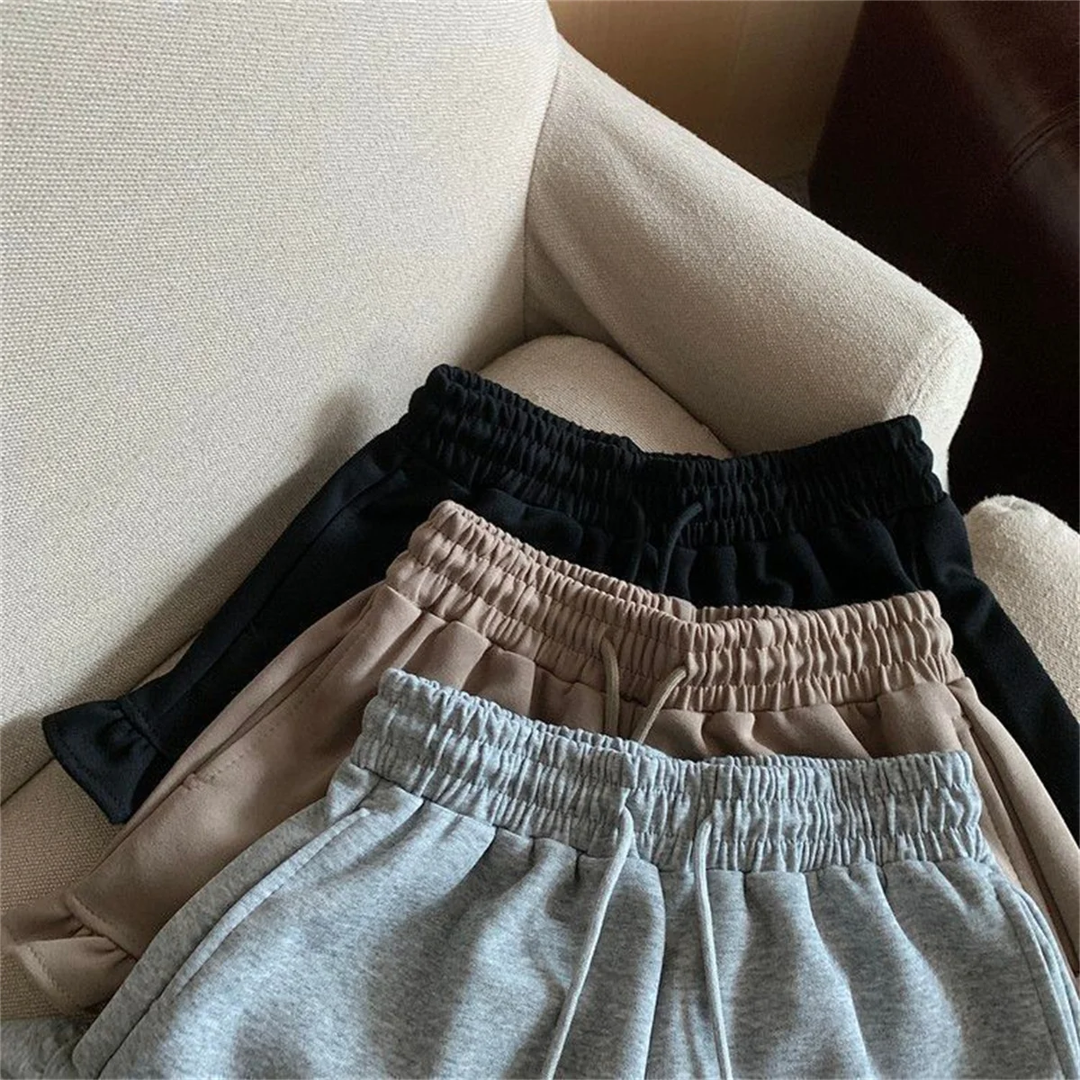 Summer Fashion Casual Bottoms Shorts Women Candy Color Breathable Plus Size Shorts Casual Lady Elastic Waist Sports Short Pants
