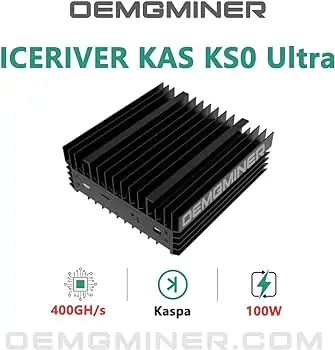 

1s ICERIVER KS0 Ultra 400Gh Ultra 100w KAS Miner Kaspa Crypto Asic Miner