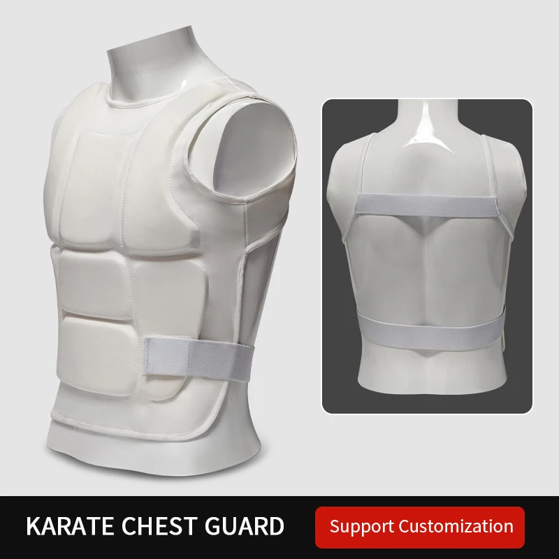 Karate Chest Guard Adjustable Breathable Body Protector with EPE Foam Padding for Martial Arts Sparring Training Adult Youth 5