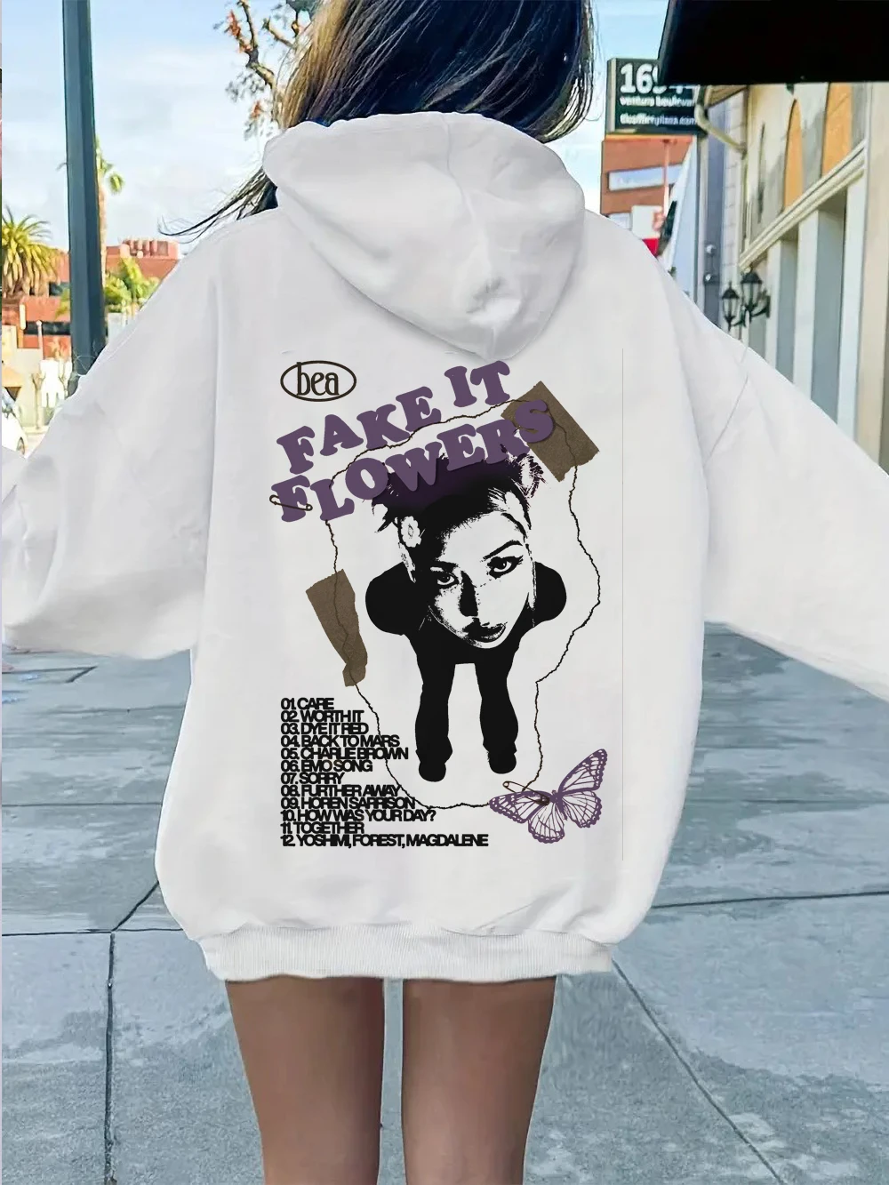 Beabadoobee Fake It Flowers Album Hoodie  Hoodie Music Lovers Tops Streetwear Women/Men Sweatshirts Pullovers Hooded