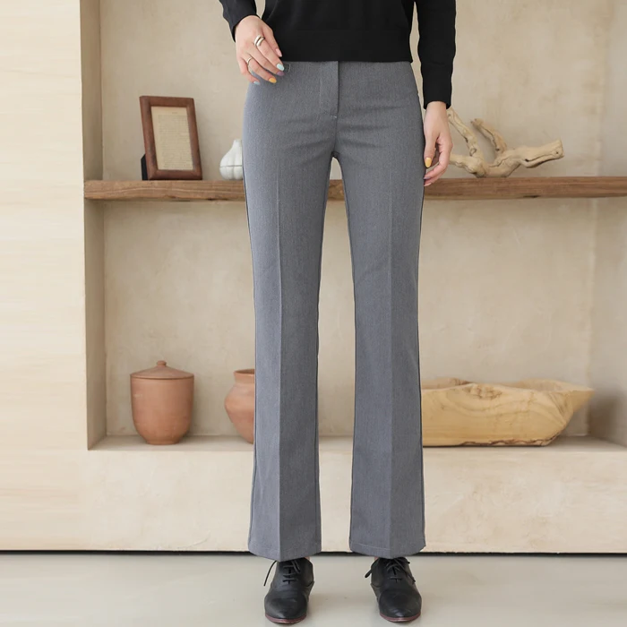 Half high slim boots cut slacks S ~ L fast shipping