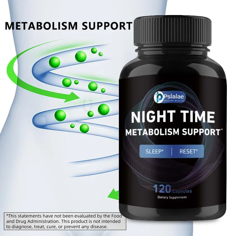 دعم التمثيل الغذائي الليلي ، يحتوي على خلاصة حبوب البن الخضراء وحبوب الكلى البيضاء لتسريع عملية التمثيل الغذائي ، كبسولات