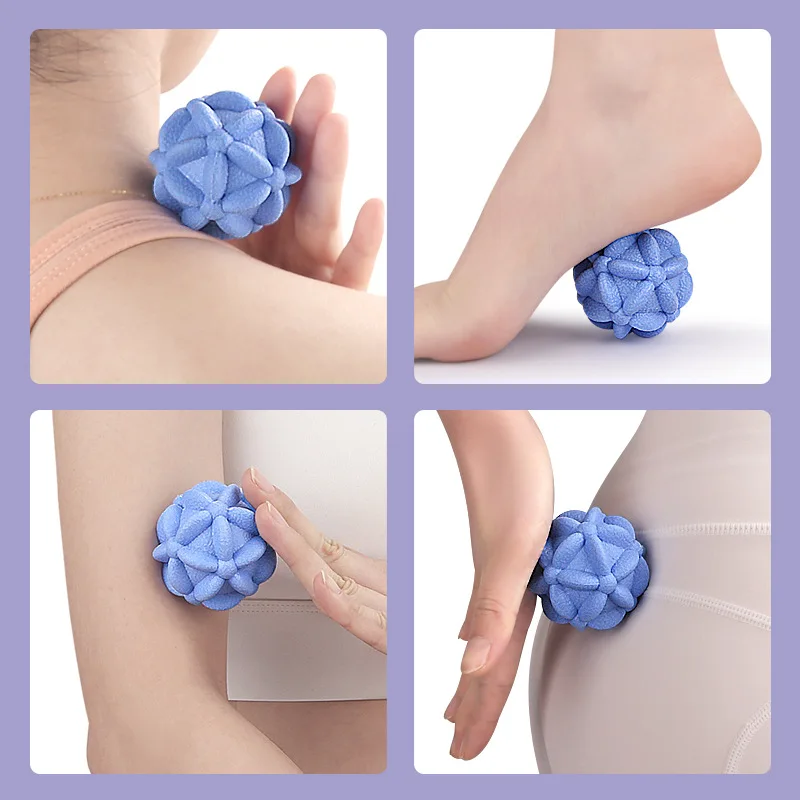 5PCS morbido elastico solido petalo Fascia Ball per il rilassamento delle gambe massaggiatore per il corpo massaggio Fitness rullo muscolare per fascite plantare