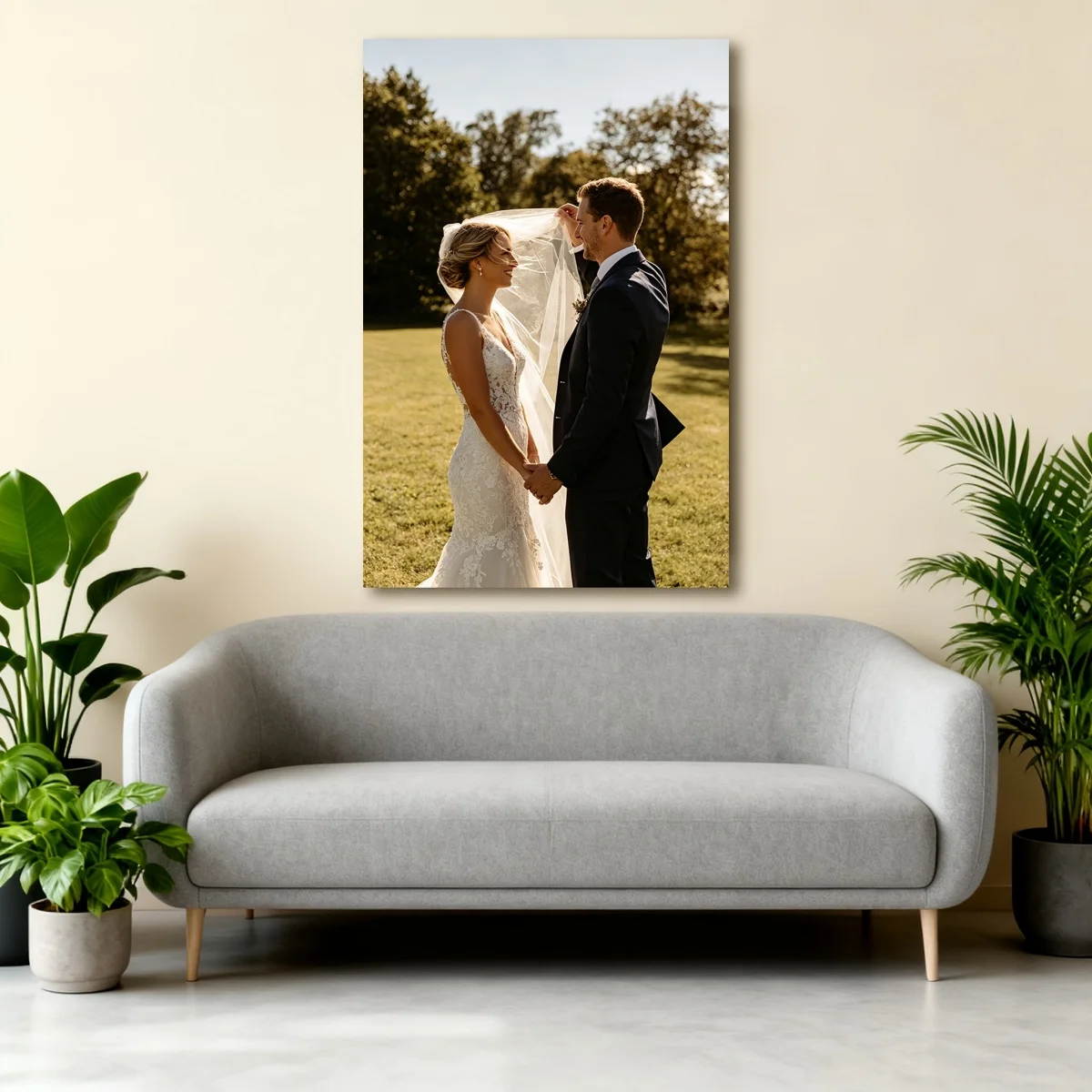 Customizable wall art—upload your own photos for family portraits, pet memorials, or home décor. view 6
