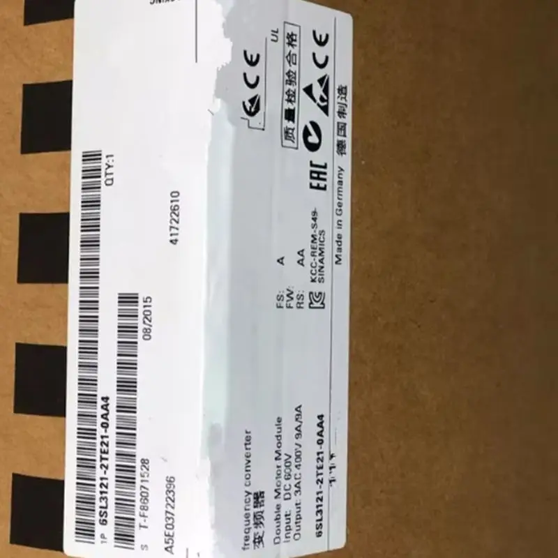 

Новый оригинальный инвертор 6SL3210-1PE18-0UL0 6SL3220-3YD54-0CB0 на складе, гарантия 1 год 6SL3 210-1PE18-0UL0 6SL3 220-3YD54-0CB0