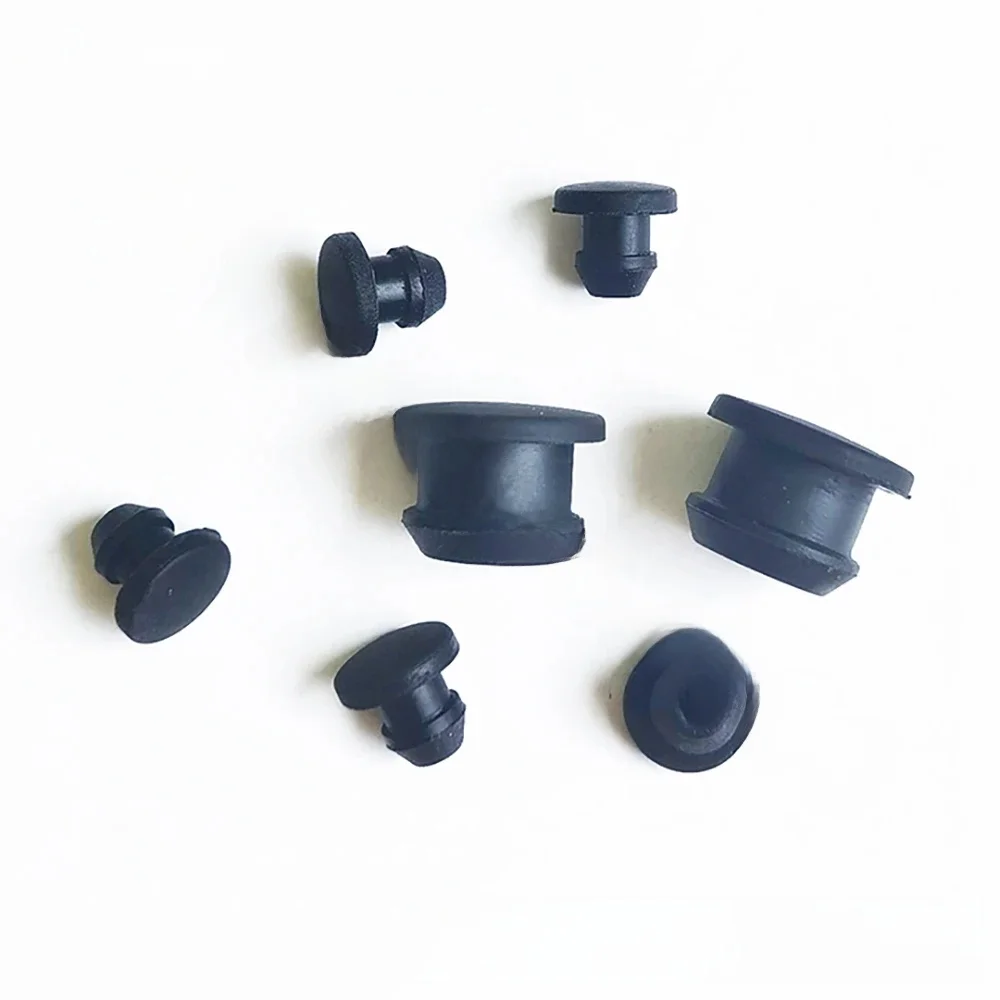 10 pièces bouchon de trou Snap-on joint en caoutchouc de Silicone joint en forme de T inserts bouchons d'extrémité obturateurs bouchon 3 5 6 7 8 9 10 11 12mm noir