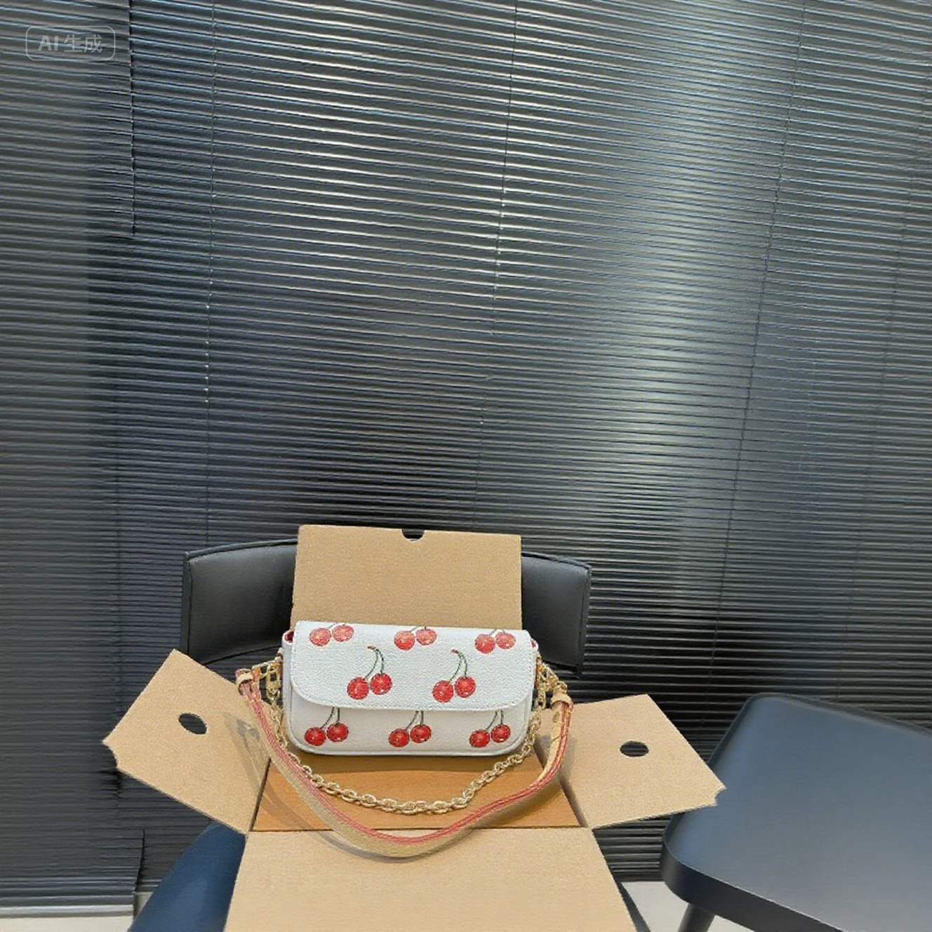 

2025 Новая женская модная универсальная сумка через плечо с вишневым принтом