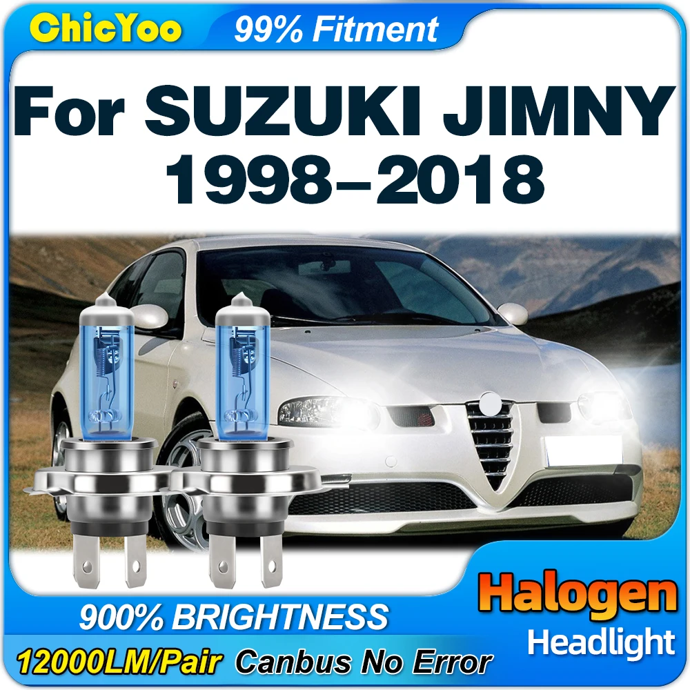 

100W Super Bright Halogen Lights Bulbs 12000LM Car Headlights 12V 6000K For SUZUKI JIMNY 1998-2012 2013 2014 2015 2016 2017 2018