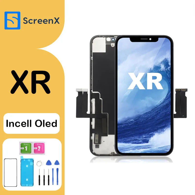 ScreenX Voor Iphone XR Schermvervanging 6,1 Inch LCD-scherm 3D Touch Screen Digitizer Frame Volledige montage met reparatietools