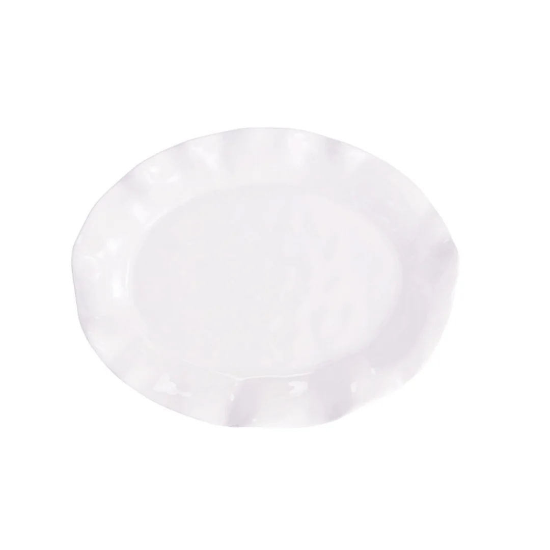 18 Zoll weiße Melamin ovale Platte Teller für die tägliche Küche Essen ideal für Partys alate