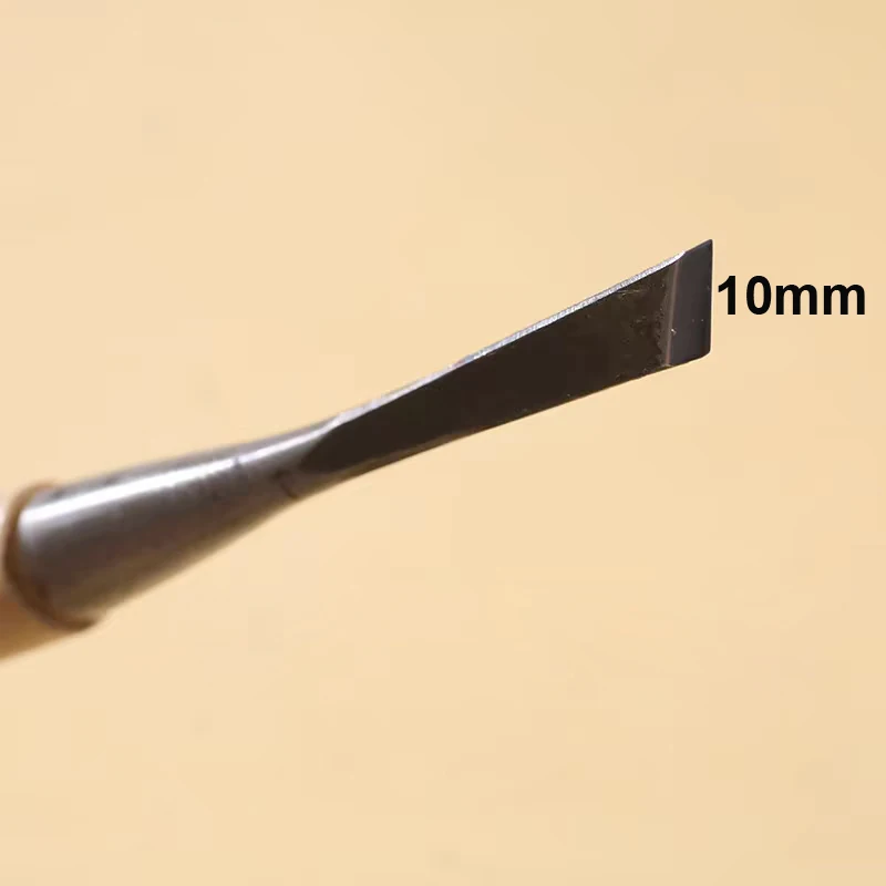 Wood Carving Knife Tools Hand-Carved Hollow Carving Chisel Sharpened With Handle Blanking Right Oblique Knife