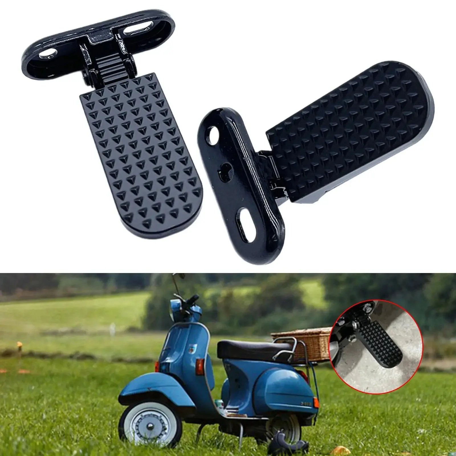 AliExpress SONONIA 2 Pcs Bike Rear Pedals Metal Foldable Foot Pegs for Electric Bicycle Motorcycle Folding Step Stool Road Bike Footrest Accessory