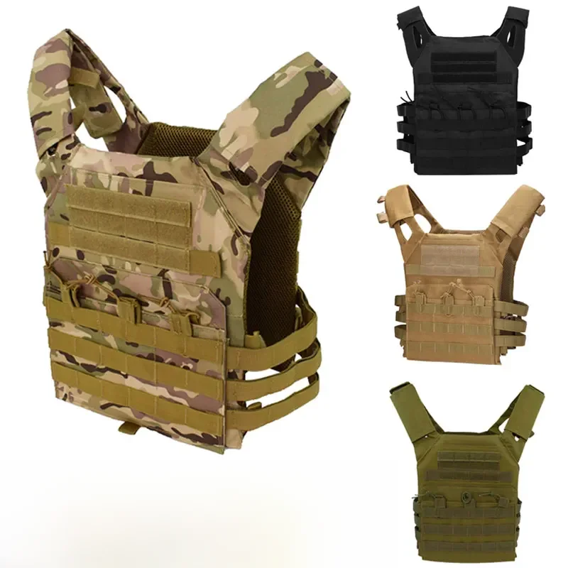 Nylon Tactisch Vest Body Armor Jachtdrager Airsoft Accessoires Combat MOLLE Camo Militair Legervest CS Game Jungle Apparatuur - afbeelding 2