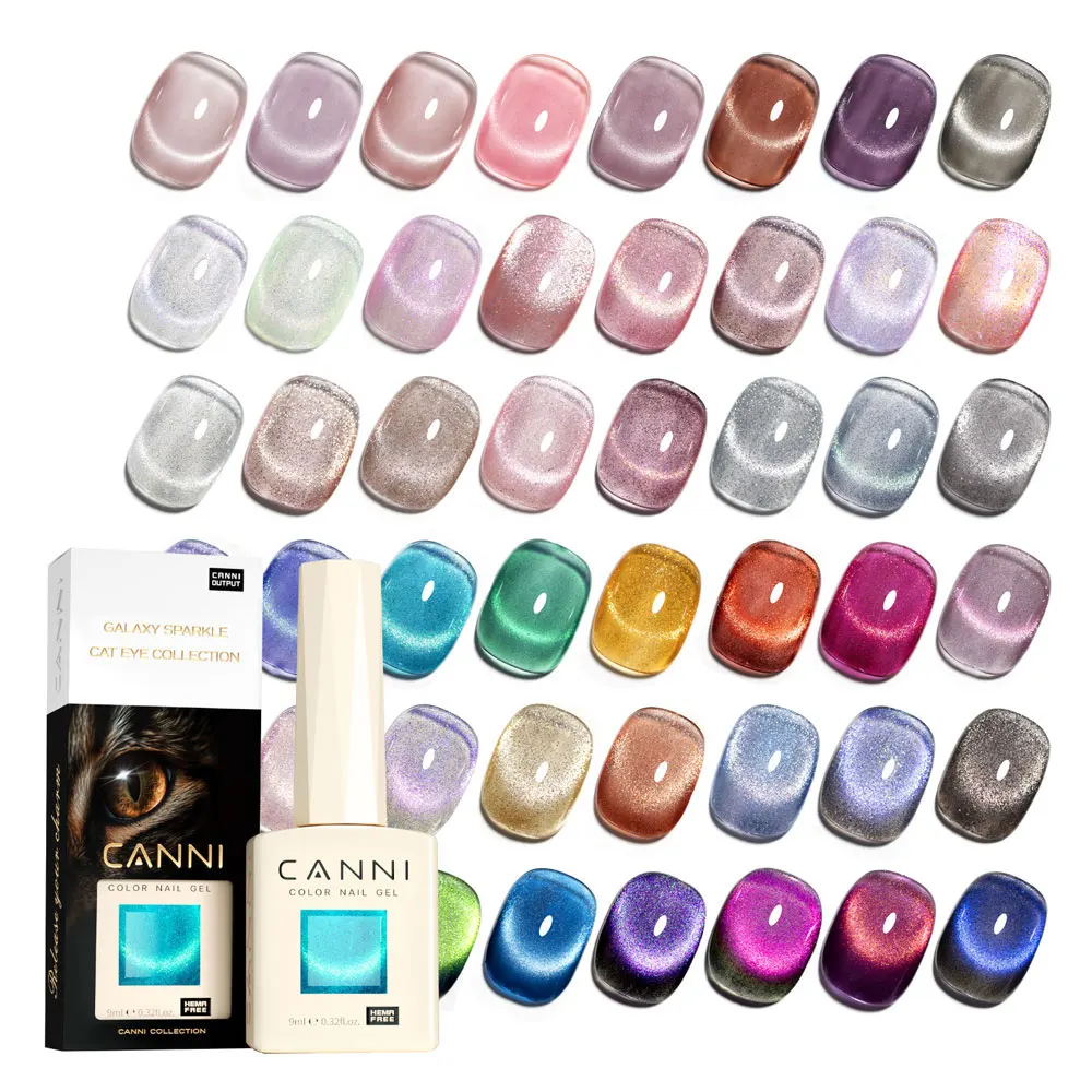 CANNI 96 kleuren TPO/HEMA GRATIS Glitter Gel Cat Eye Gel Nagellak Set UV/LED Soak-Off Gel Polish Manicure DIY Nail Art Kerstmis