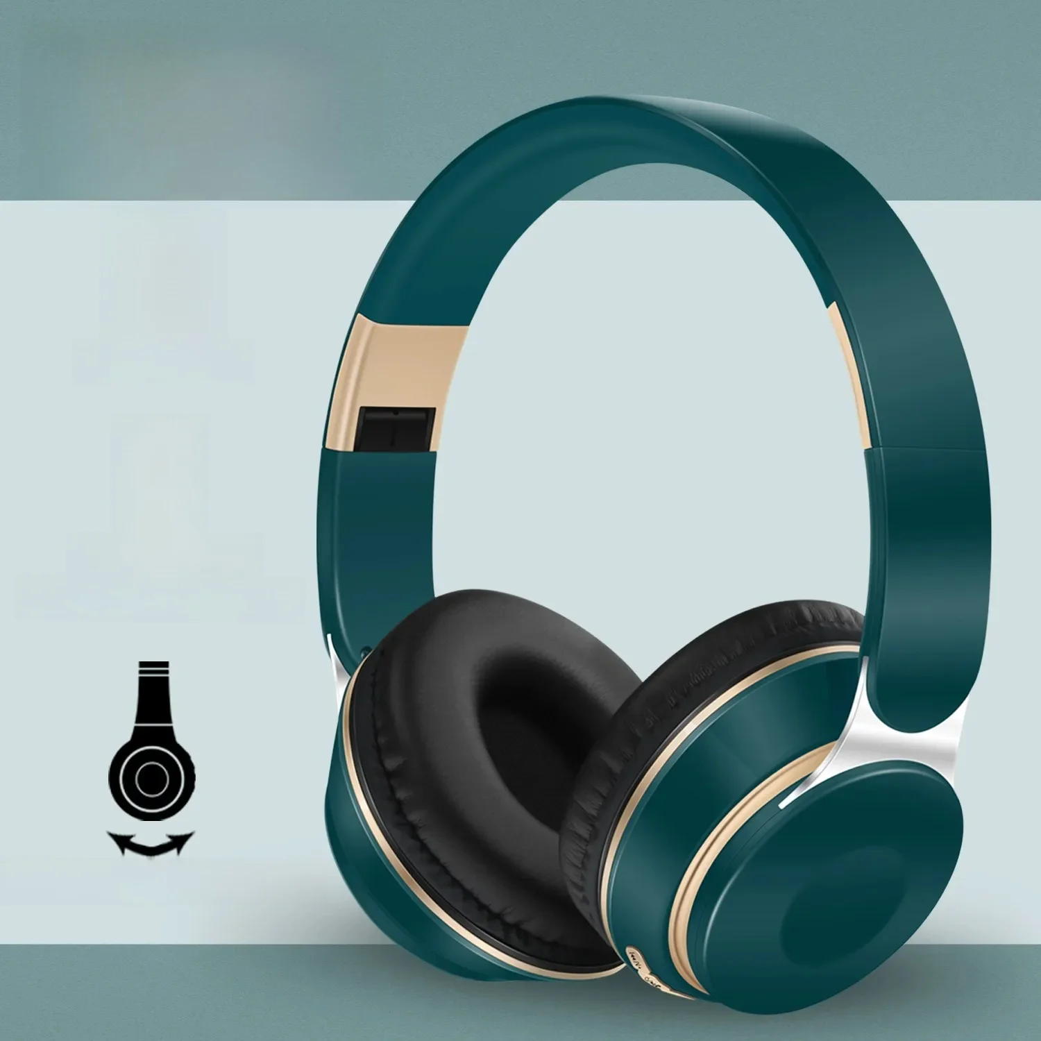 Słuchawki Bezprzewodowe Słuchawki Bluetooth Stereo z pałąkiem na głowę, gniazdem na kartę SD i mikrofonem do Androida, iOS, tabletu - Prezent dla ucznia — zdjęcie produktu 7