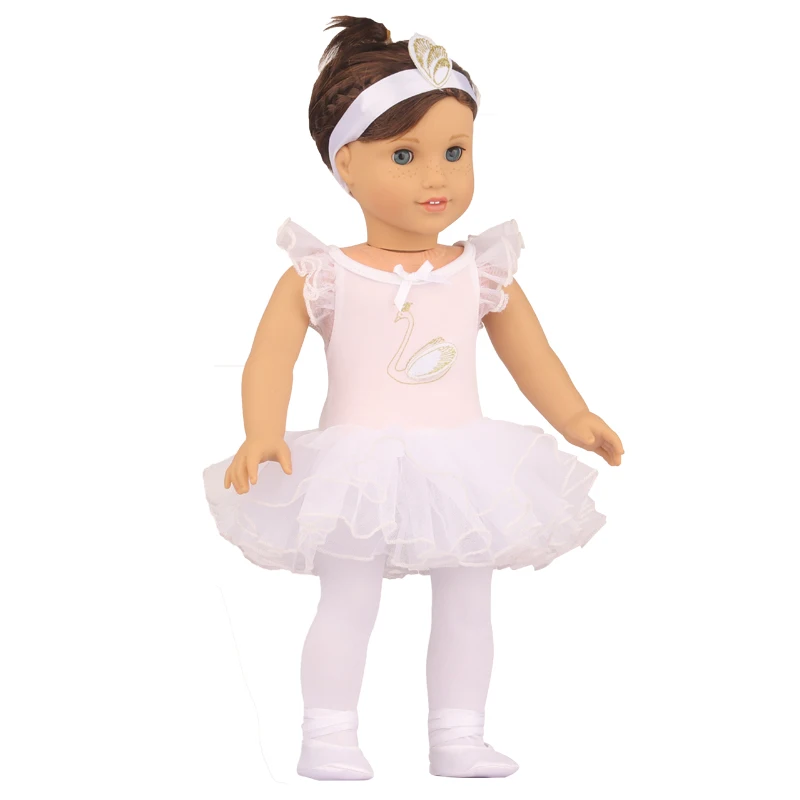 Cosplay Dallet Doll Clothes Set Suit For 18 Inch American&43Cm Baby New Born Girl Doll Ballet Dress Outfit For Generation Doll