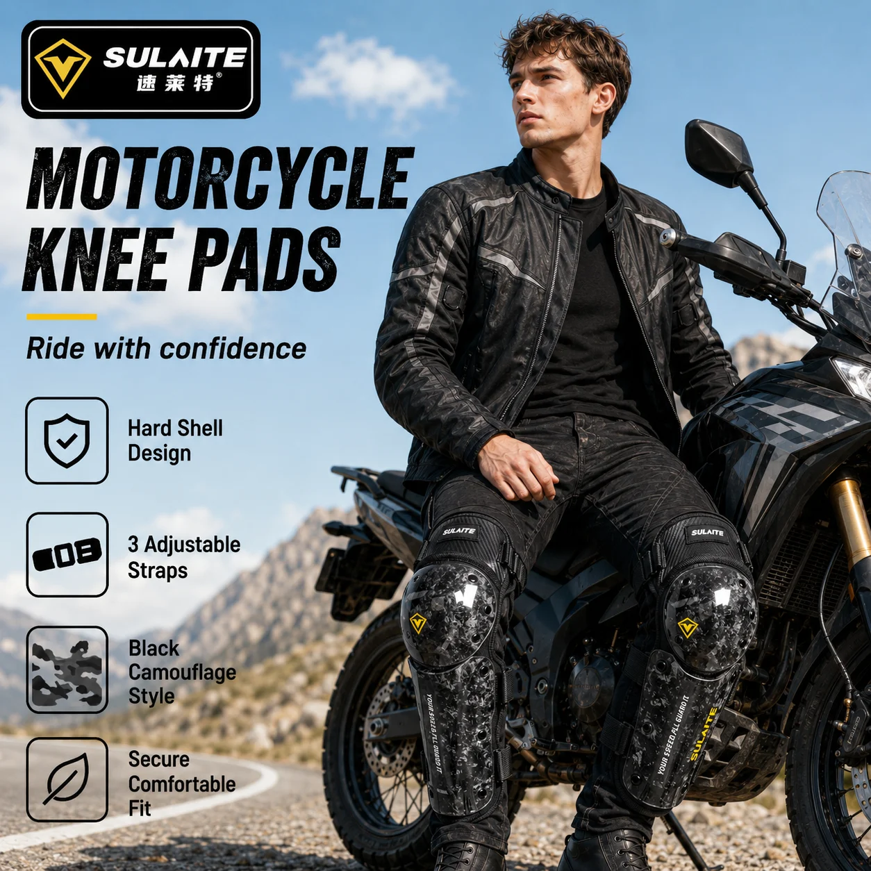 SULAITE Motorcycle Knee Pads 1 - Knee Guard Hard ulasan dan harga