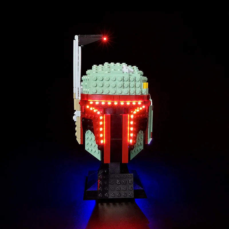 مجموعة إضاءة LED LYBMTWF لـ 75277، متوافقة مع طراز خوذة Boba Fett، مجموعة الإضاءة فقط لا تشمل مجموعة مكعبات البناء