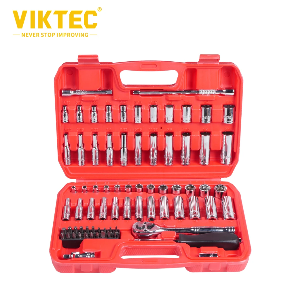 

VT19110 74PC 1/4inch Drive Socket and Ratchet Wrench Set