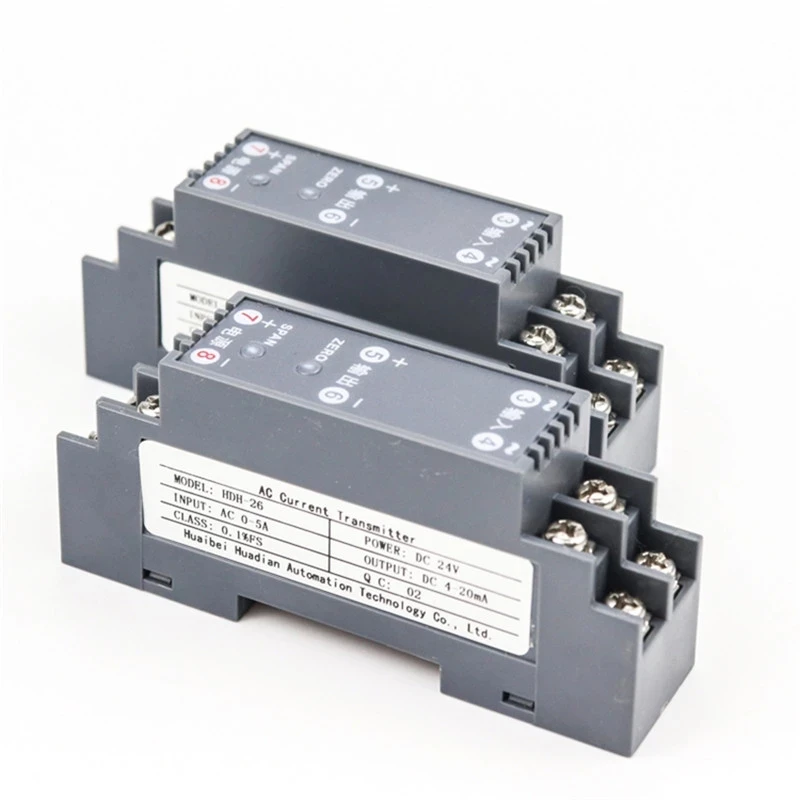 1In1 Out AC Current Transmitter 0-20A input 4-20mA 0-10V Output Signal Isolator DC24V