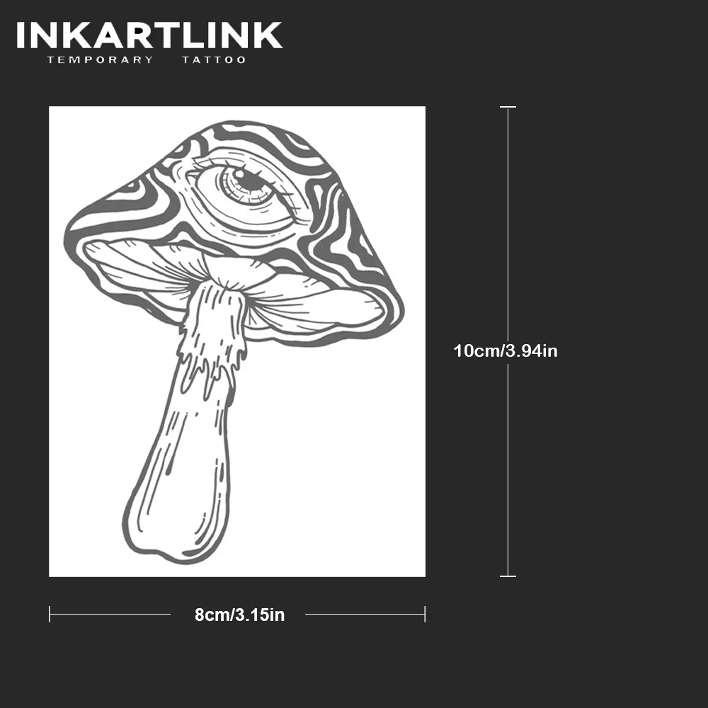 Mushroom Temporary Tattoo,Lasts To 15 Days New Technology Magic Waterproof Semi Permanent Sticker
