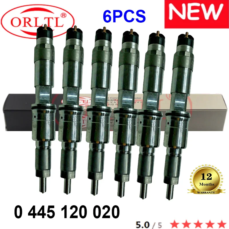 ORLTL NEW 0445120020 5010477874 Diesel Injector 0986435523 For Renault 370,420 Kerax Premium 6PCS