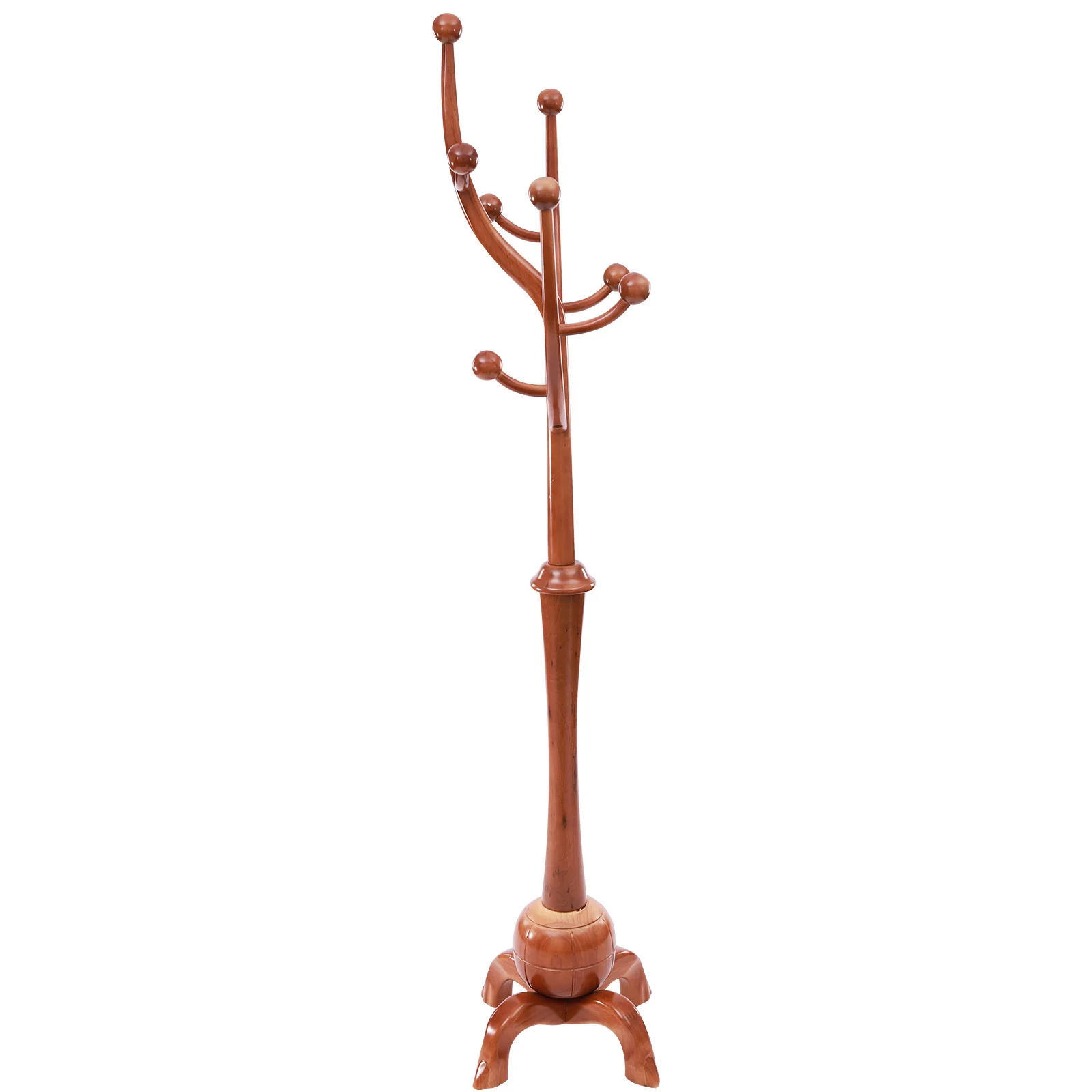 Freestanding Coat Rack, Wooden Clothes Rack, Clothes Rack Stand High Load Bearing Capacity for  Corridor, Foyer, Entrance Teak