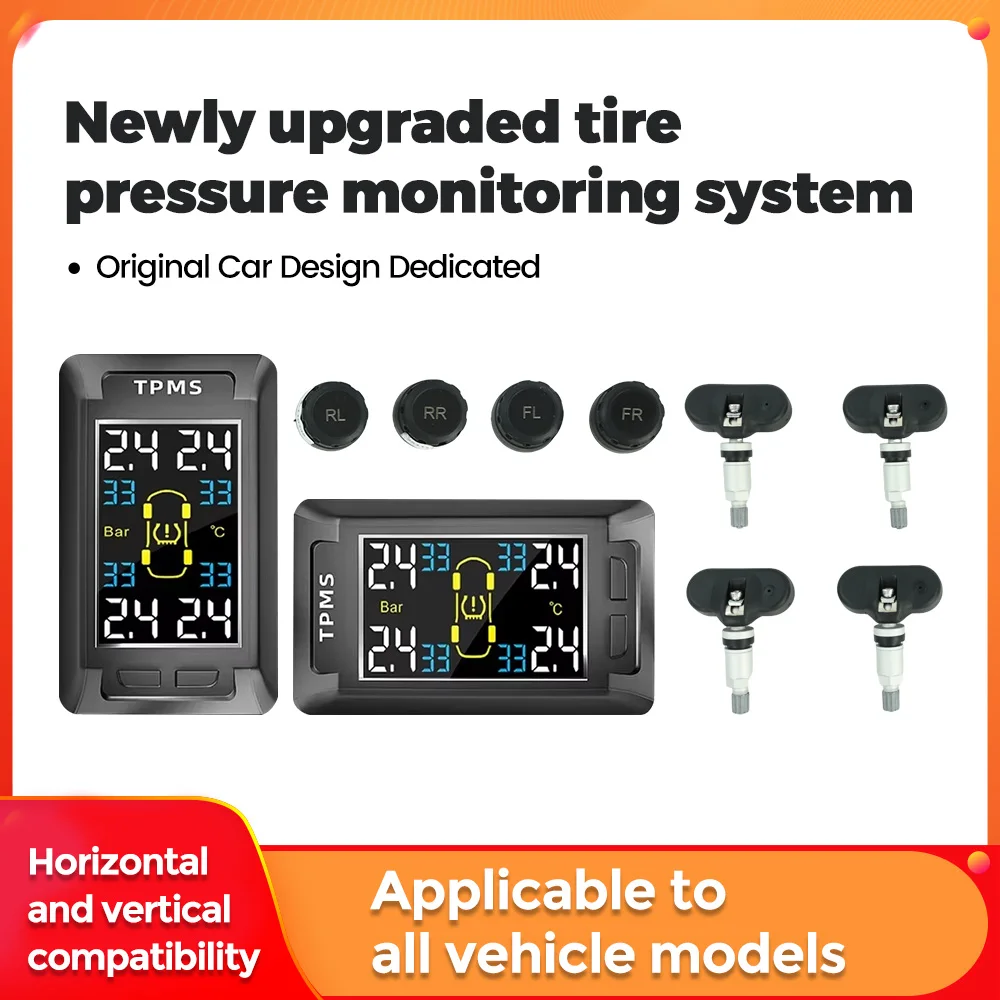 MEKEDE Internal/External Car Tire Pressure Monitor LCD display USB For Mazda Citroën Peugeot Fiat Kia VW Tire Pressure Warning