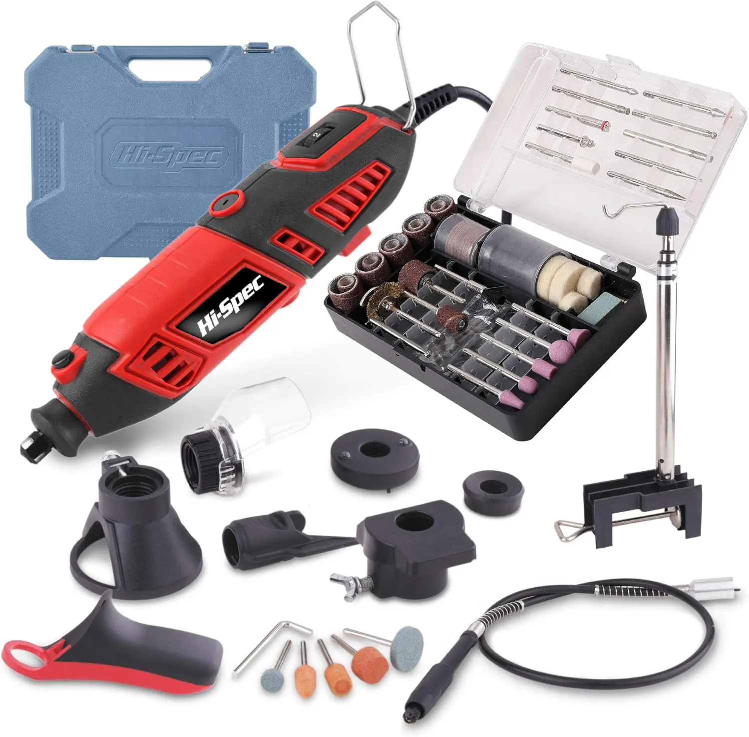 

Hi-Spec 134pc 160W Corded Power Rotary Tool Kit Set with Dremel Compatible Rotary Tools Accessory Kit.