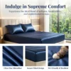 Luxury Satin Fitted Sheet Set 3-Piece – Silky Deep Pocket Fitted Sheet + 2 Pillowcases, Smooth Breathable Wrinkle-Free Bedding, Easy Care Machine Washable, Hotel Collection Bed Linens for Bedroom & Guest Room 3