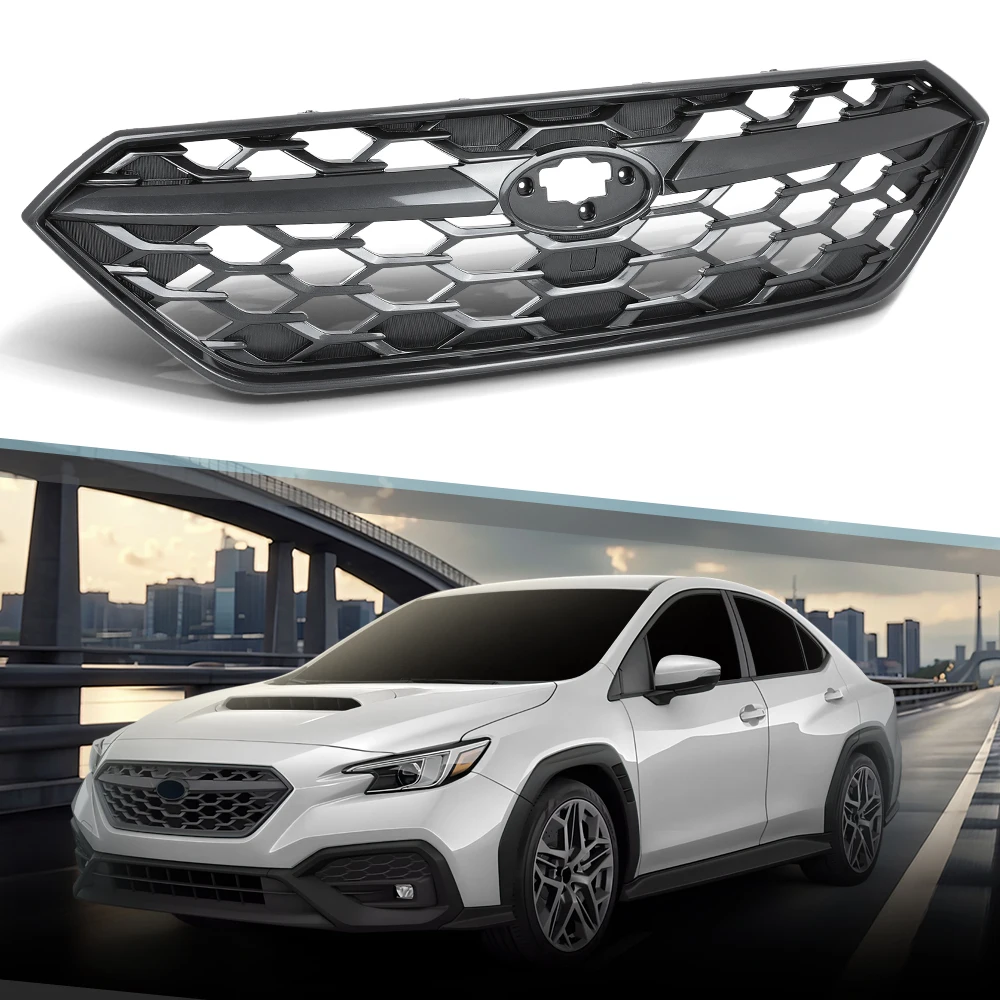 

Решетка переднего бампера подходит для Subaru Wrx Sti 2022-2025, темно-серая сменная решетка, черный, прочный, водонепроницаемый, снегозащитный