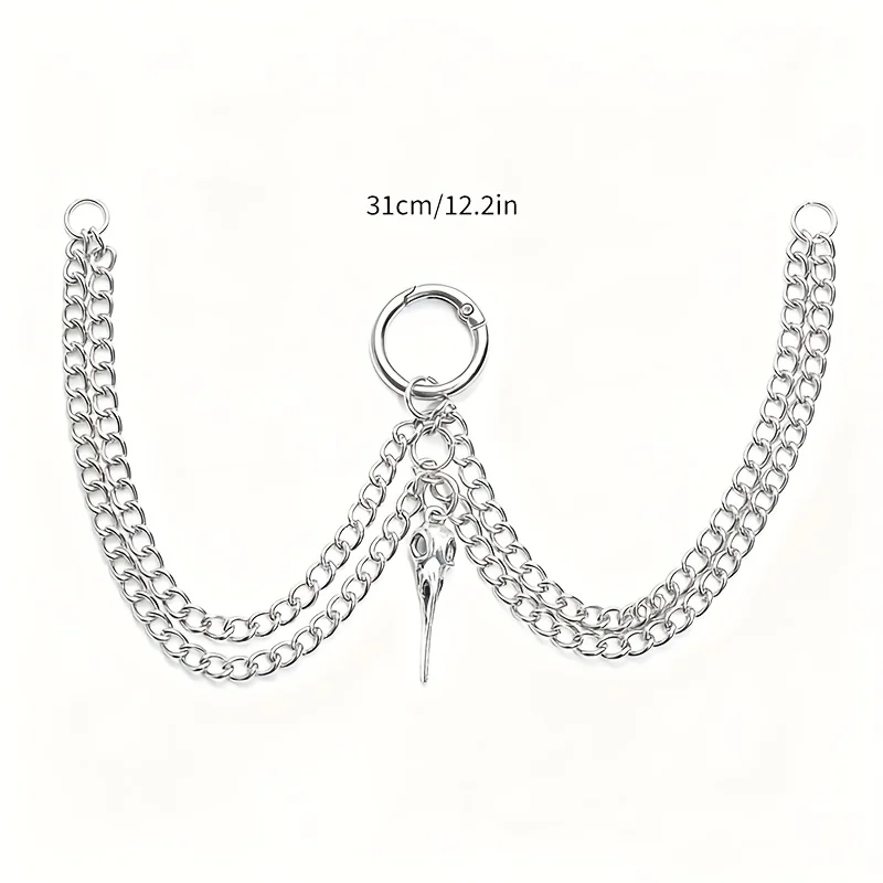 2 pieces of Gothic Y2K bird skull pendant shoe hangers, suitable for both men and women, ideal for Halloween party gifts
