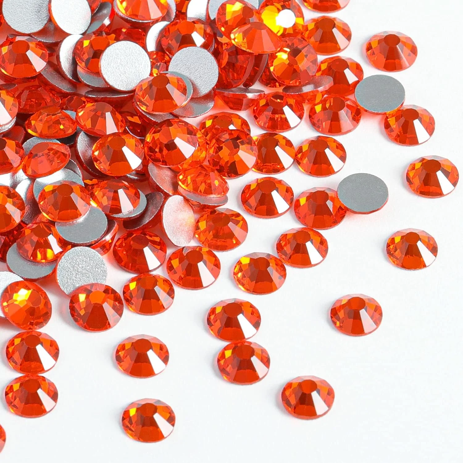 Orange AB SS10-SS20 Nail Art Non Hotfix Rhinestones Loose flatback Rhinestone Glass Strass for Nail Art Decorations 1440pcs