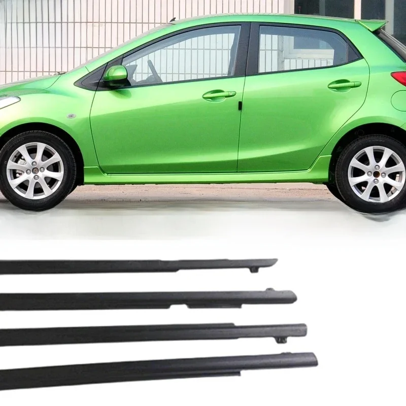 Für Mazda 2 Schrägheck Limousine Schwarze Seitenfenster-Gummidichtung Wetterschutzstreifen Wischergummi Glasdichtung Auto-Zubehör