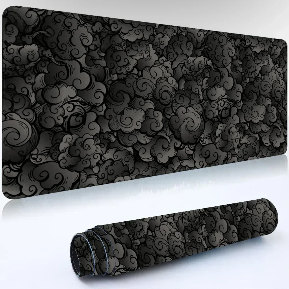 Japan Wolken Mousepad Kawaii Schwarz Deskmat Büros Teppich Große Gaming Mousepad Laptop Computer