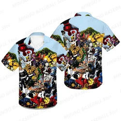 2024 Summer New Boy Hulk Hawaii Incredible Hulk Marvel Avengers Family Hawaiian Shirt Kid/Adult Casual Personality Street Shirt