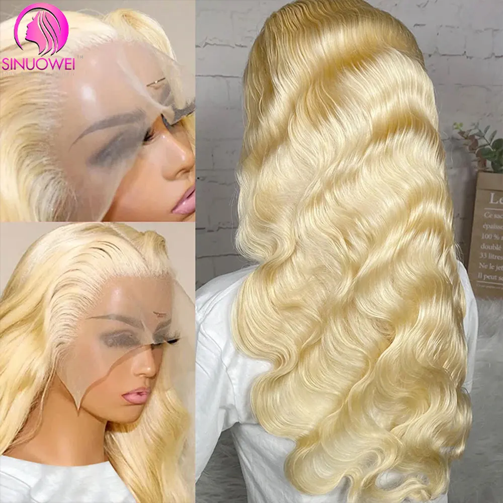 613 Body Wave Honey Blonde Transparent Lace Frontal Wig 13×4 Lace Front Wig Human Hair Lace Wig For Women