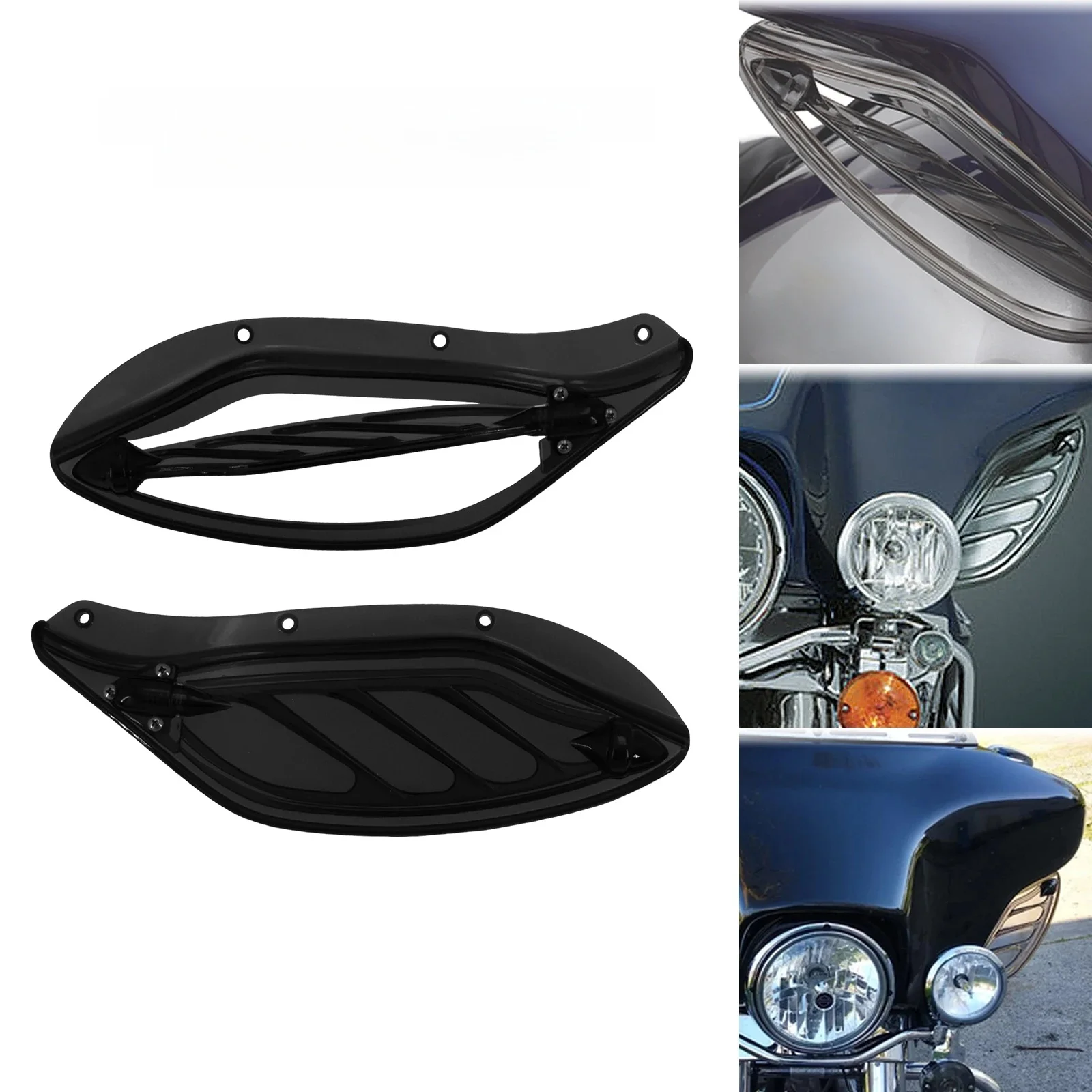 Motocykl ABS regulowana przednia szyba boczne skrzydło deflektor powietrza Fairing dla Harley Touring Electra Glide przemieszczanie się po ulicy CVO 1996-2013 — zdjęcie 2