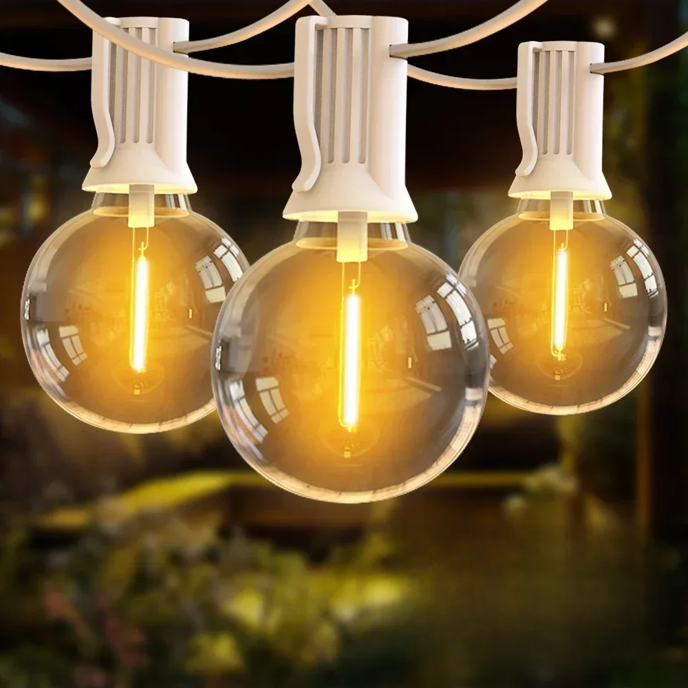 30M 15M Fairy String Light G40 LED Bal Festoen Lichten Aansluitbare Bruiloft Licht String Decoratie Voor Achtertuin tuin Party - afbeelding 2