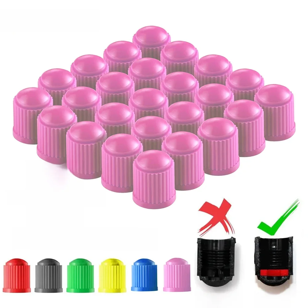 AliExpress AUTCOAT 10/25/50/100Pcs Tire Valve Caps, with O Rubber Ring, Universal Stem Covers for Cars, SUVs, Bike and