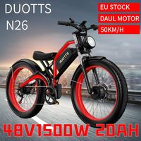 DUOTTS N26 E Bike 1500W Dual Motor 48V20AH Battery Snow Electric Bicycle Hydraulic shock 26*4.0 Fat Tire Electric Bike