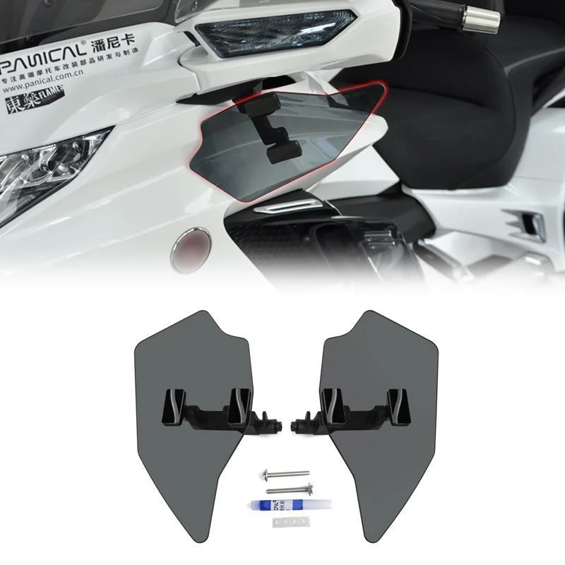 

Panical For Honda Gold Wing GL1800 F6B 2018-2024 Hand Guard Deflector Mount Tint Mirror Wind Case Upper Air Deflector Deflectors