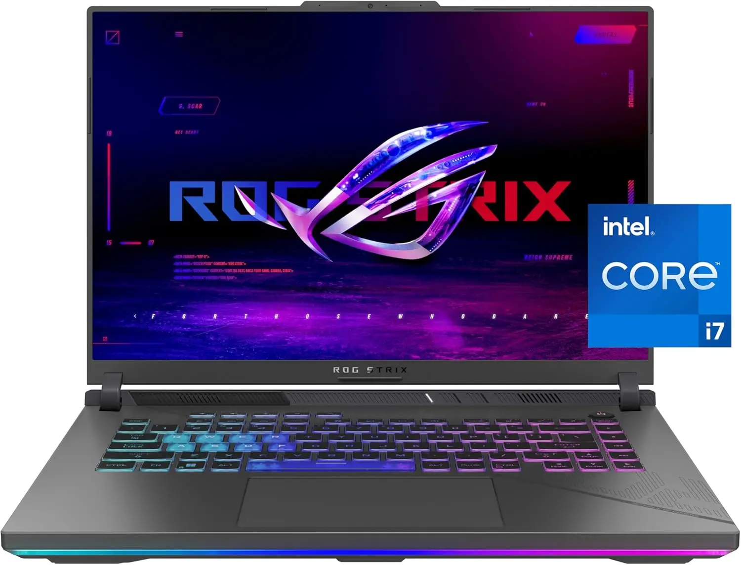 (2024) แล็ปท็อปสำหรับเล่นเกม G16 ROG จอแสดงผล FHD 165Hz 16 16:10, NVIDIA GeForce RTX 4060, Intel Core i7-13650HX, DDR5 16GB