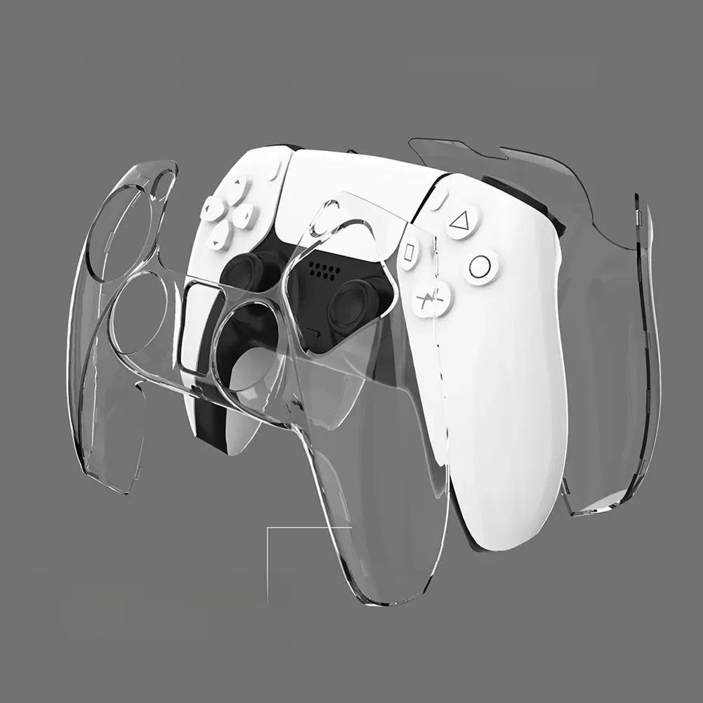 PS5 DualSense Controller Clear PC Cover, Caso Protetor Transparente Ultra Slim para Sony