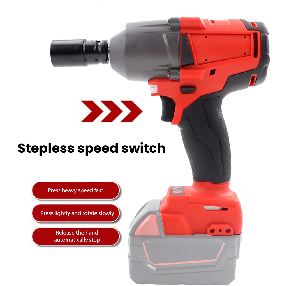 مفتاح ربط لاسلكي ميلووكي M18، عزم دوران عالي بدون فرش 1300 نيوتن متر، 0-5000 دورة في الدقيقة لإصلاح السيارات، أداة طاقة ليثيوم أيون #1