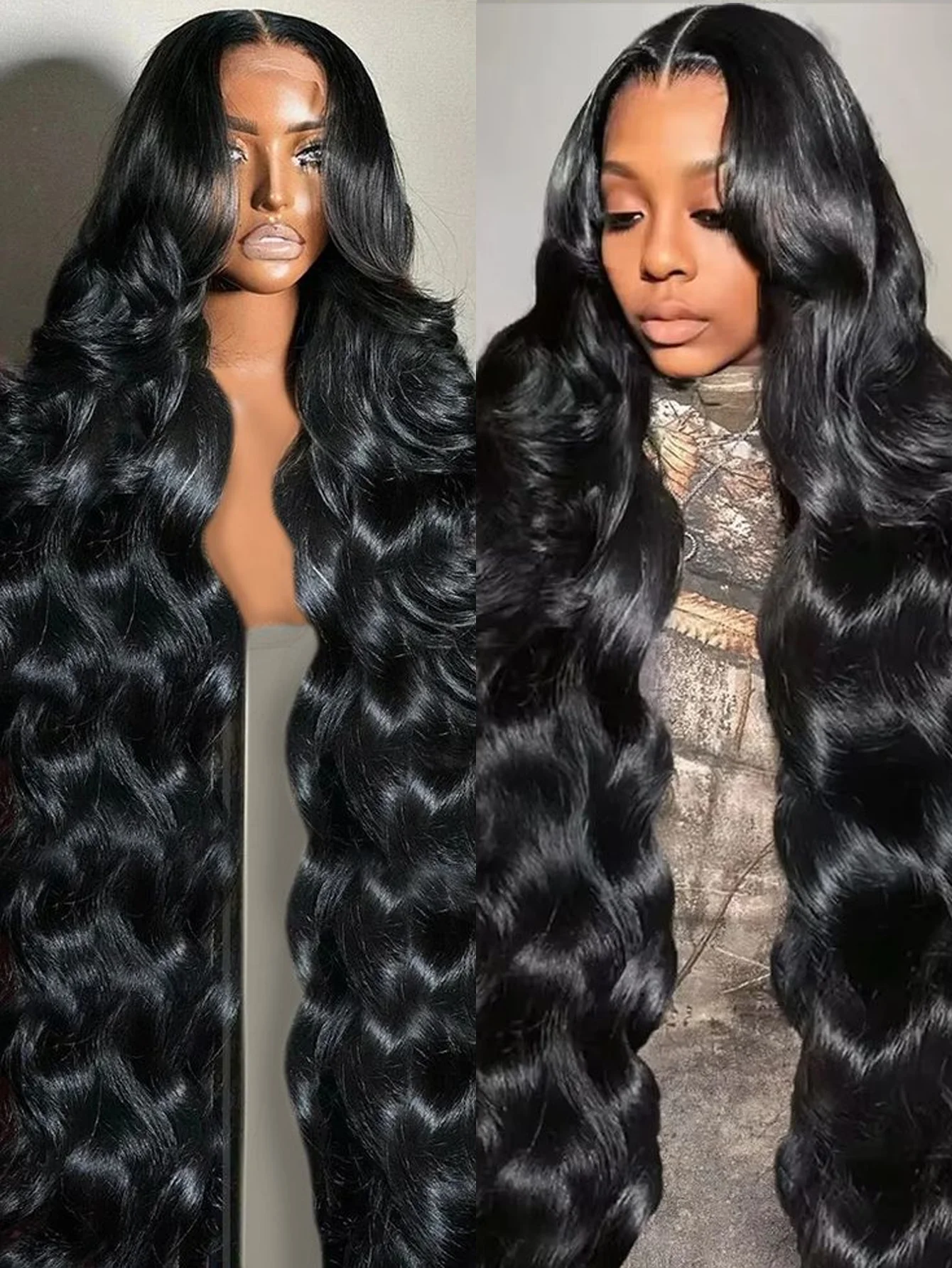 40インチ 200%密度 13x4 レースフロントウィッグ 人毛 ボディウェーブ HDレースフロントウィッグ 人毛 生え際処理済み ベビーヘア付き