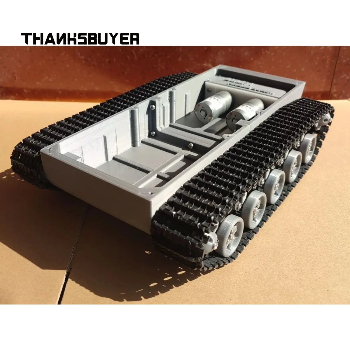 

Finished 3D Printing Tracked Tank Chassis 6V 370 Reduction Motor Version Intelligent Tank Chassis Support DIY