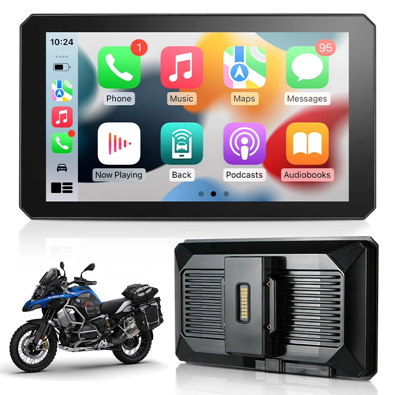 7" Motorradradio für BMW R1200GS/ R1250GS/ R1300GS /S1000XR Wireless Carplay und Android Auto PND GPS Navigation